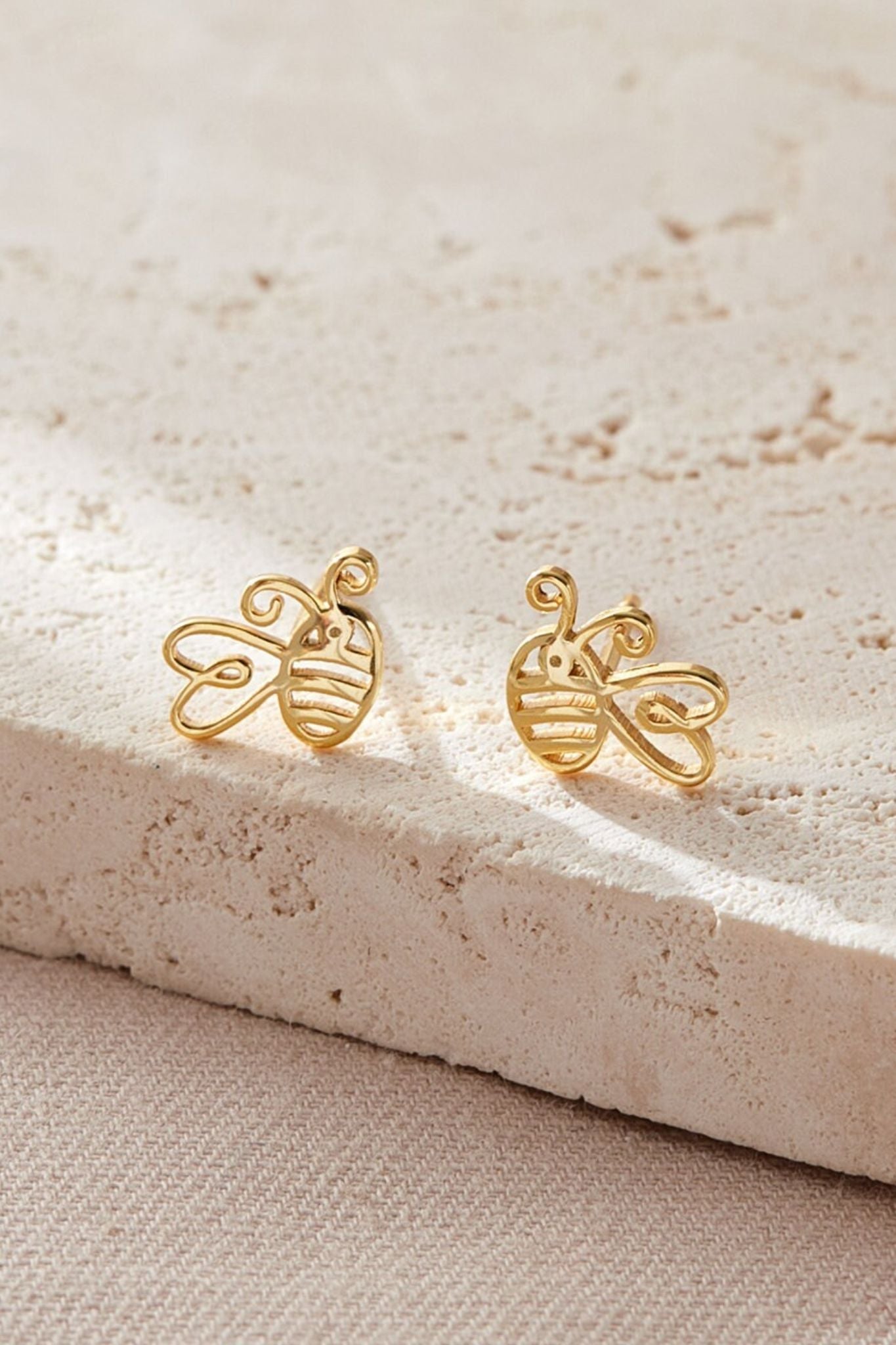 sterling-silver-bumblebee-studs-in-gold