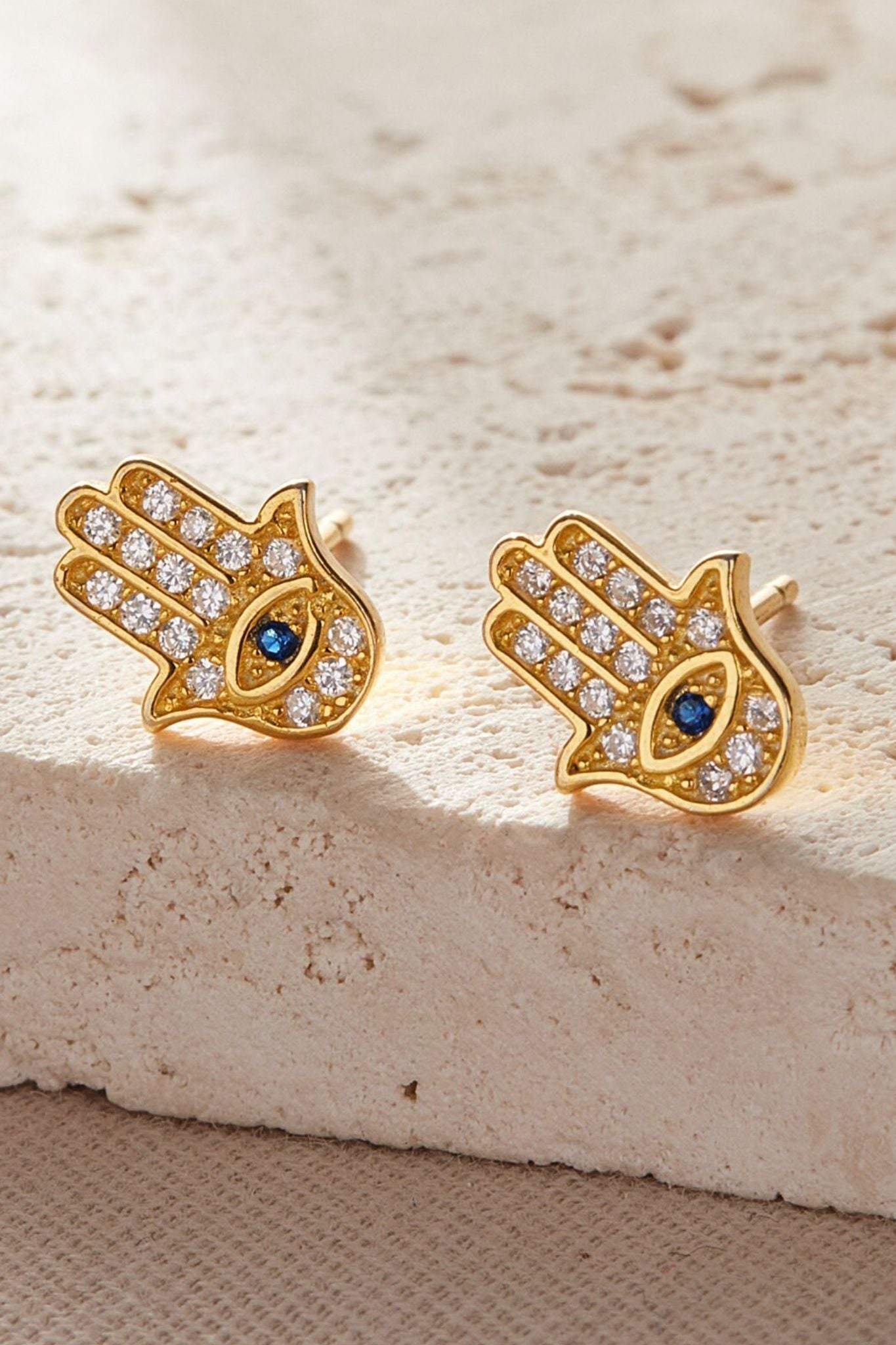 sterling-silver-cz-sparkly-hamsa-hand-studs-in-gold