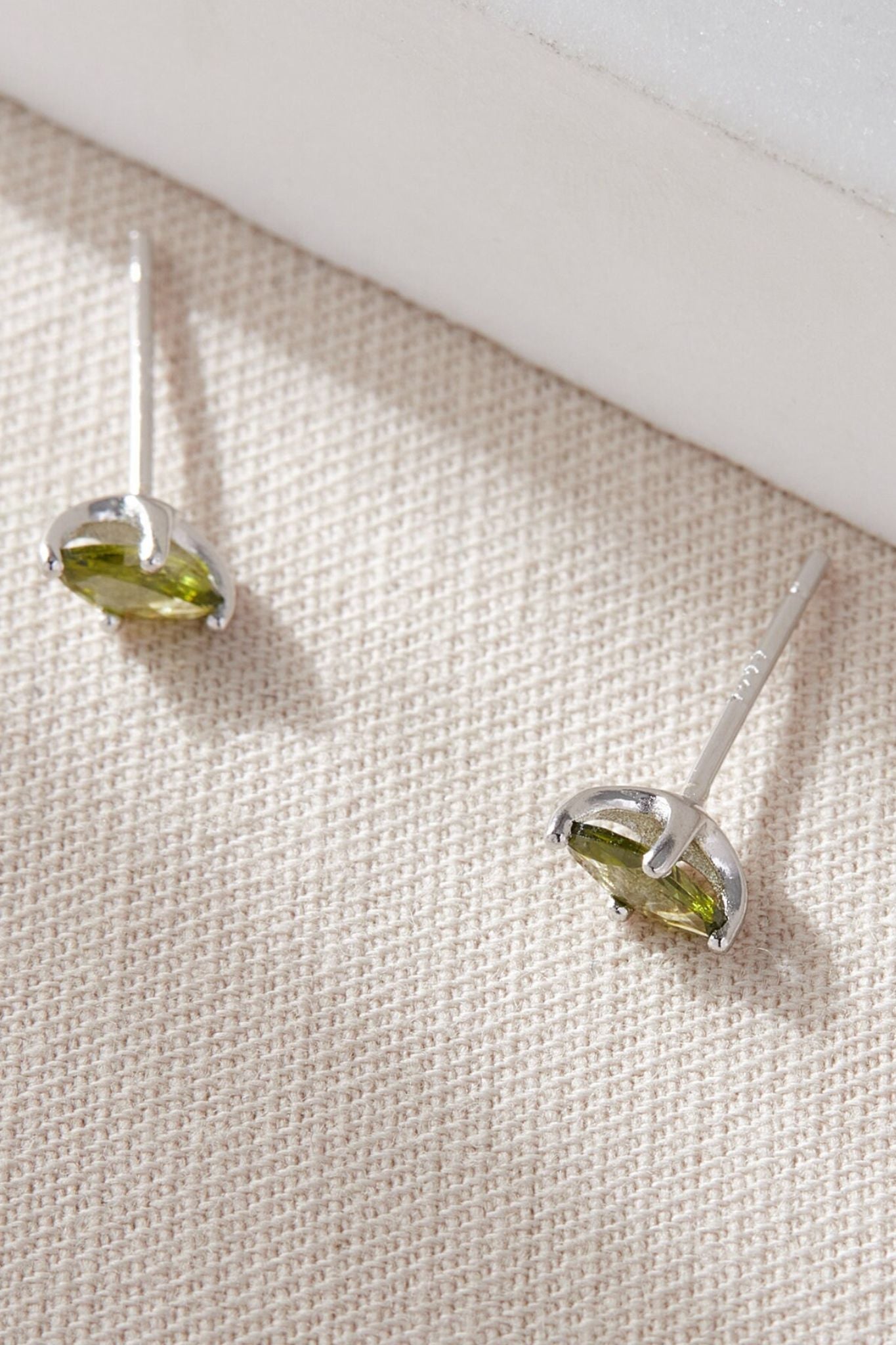 sterling-silver-olive-green-oval-studs-in-silver