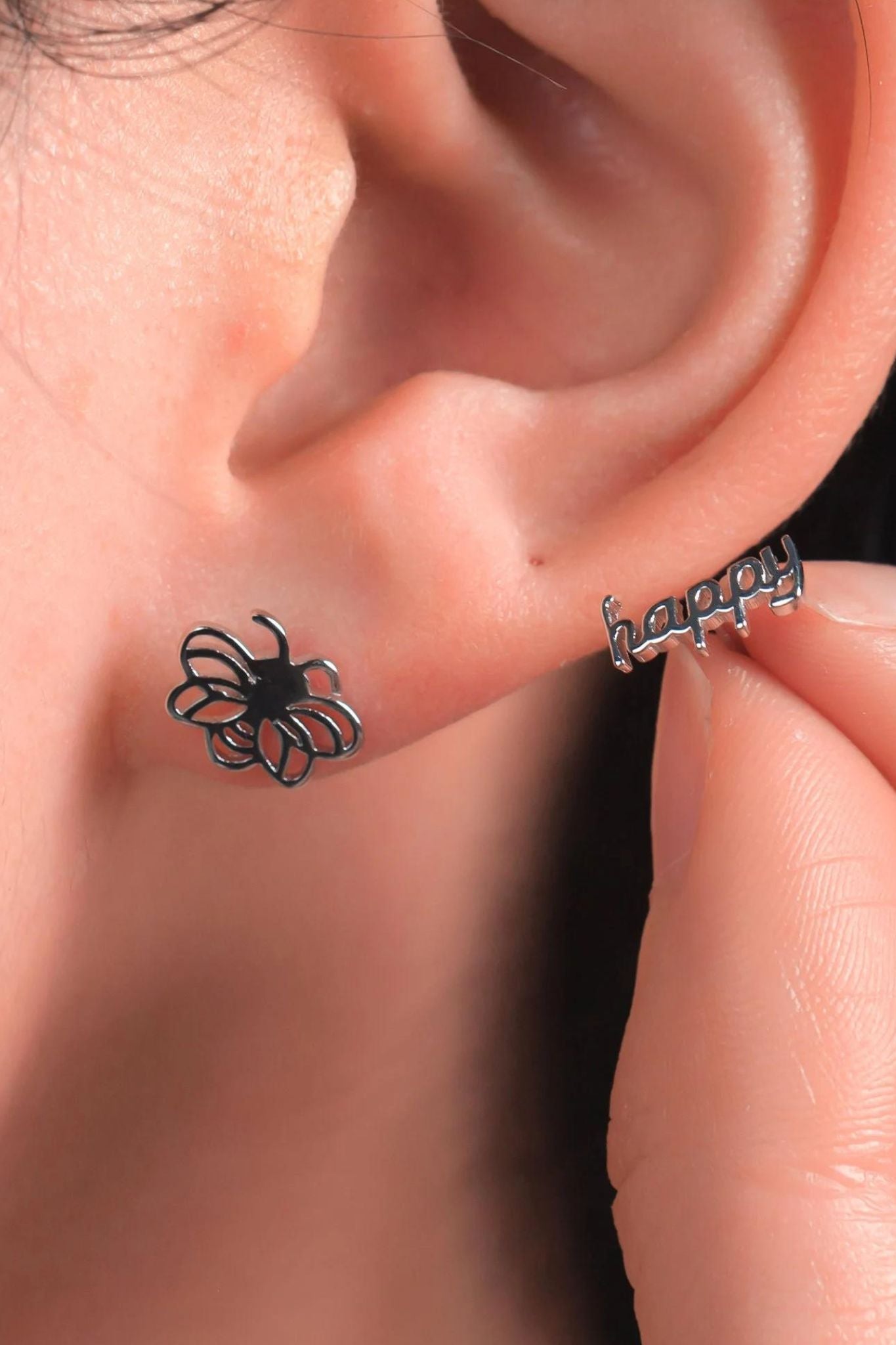 sterling-silver-bee-happy-mismatched-studs-in-silver-model