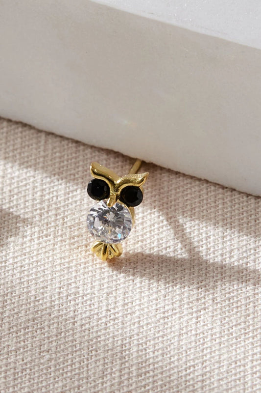 sterling-silver-cz-owl-studs-in-gold-closeup