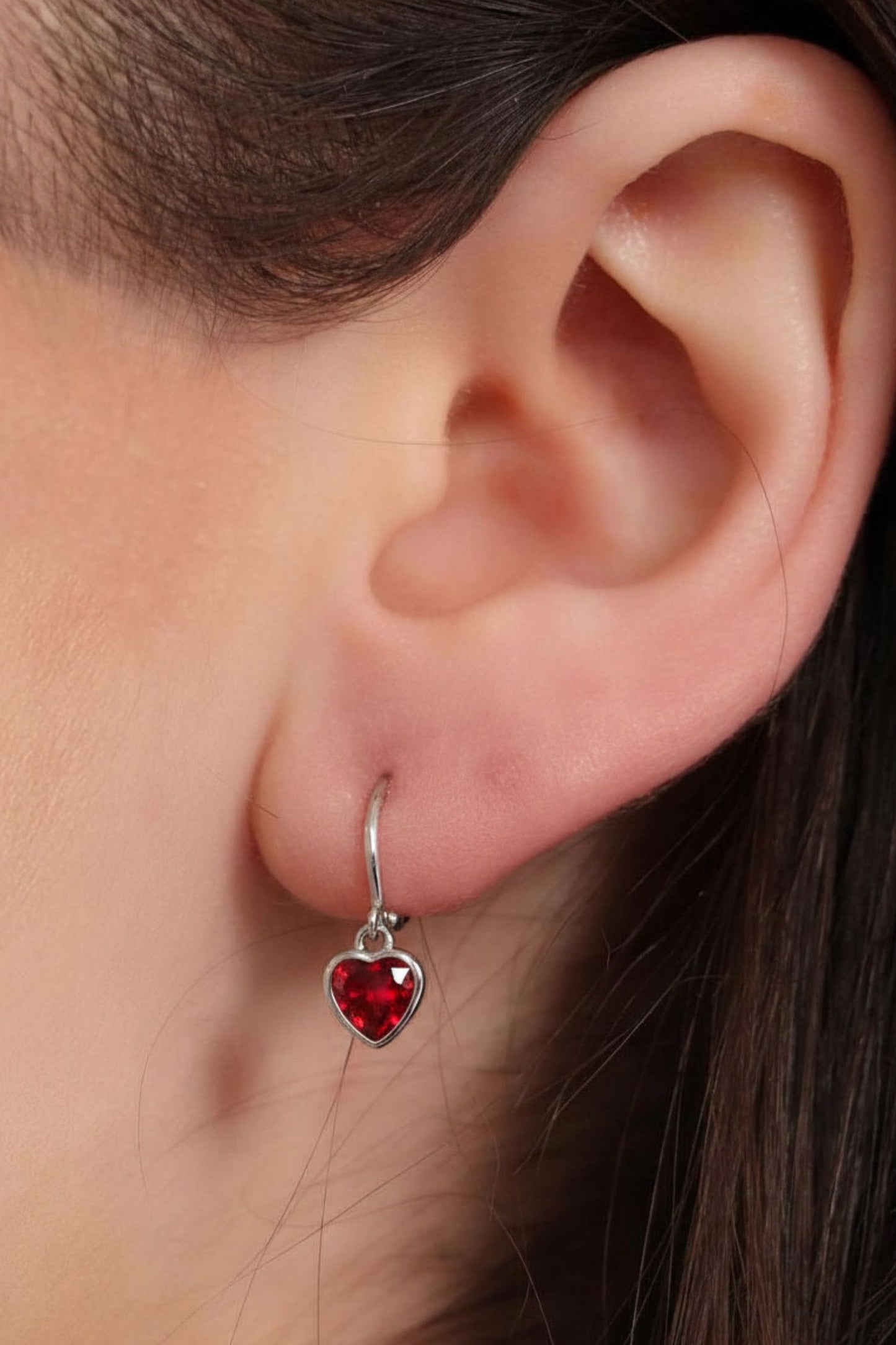 sterling-silver-cz-heart-hoops-in-silver-red-model