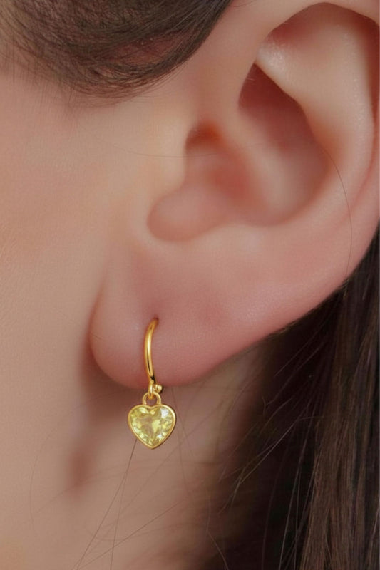 sterling-silver-cz-heart-hoops-in-gold-champagne-model