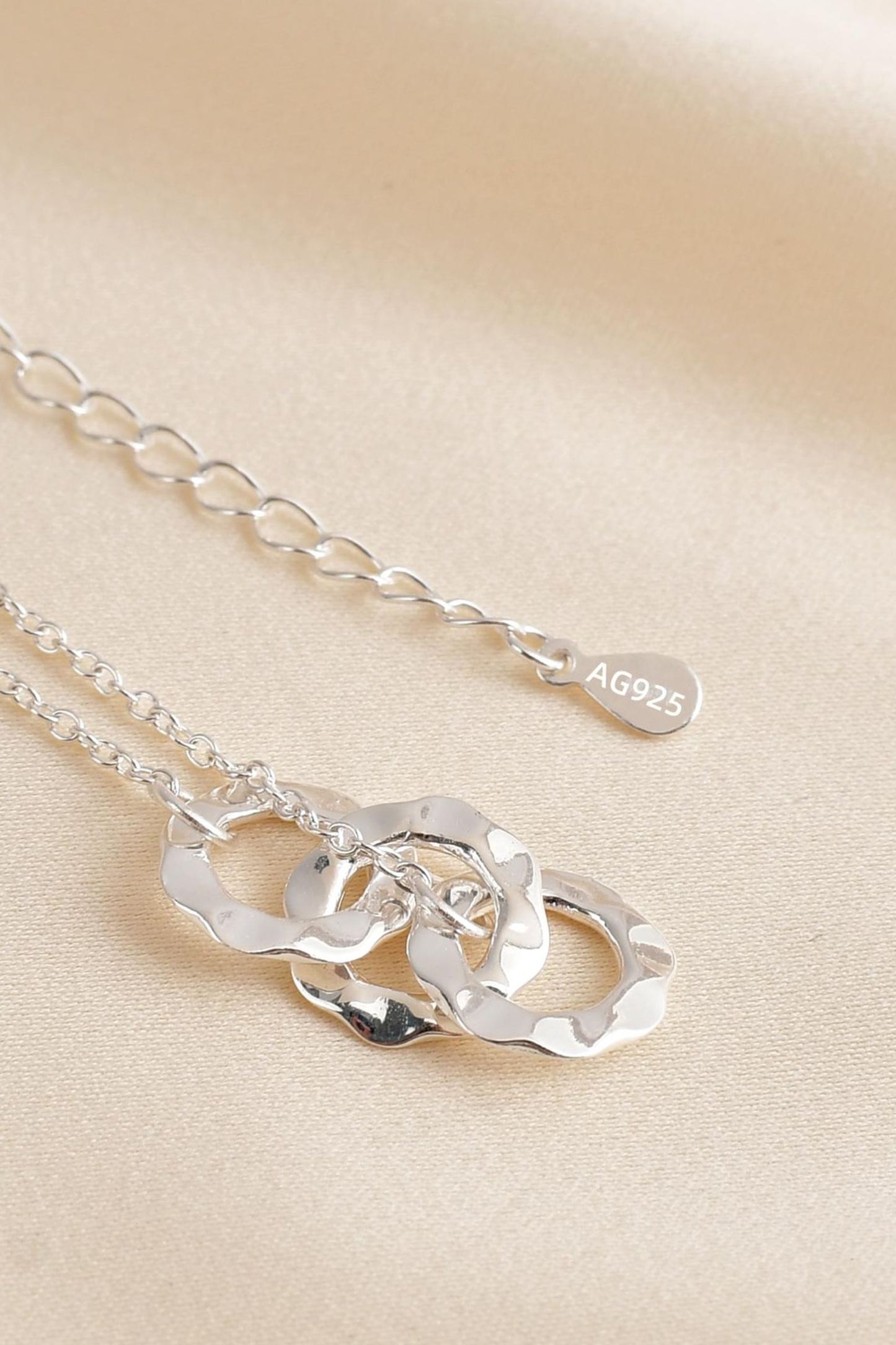 sterling-silver-hammered-circle-trio-bracelet-30th-s925-hallmark
