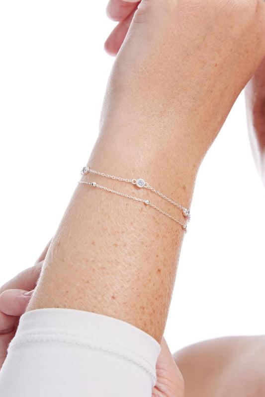 sterling-silver-cz-double-chain-bracelet-model