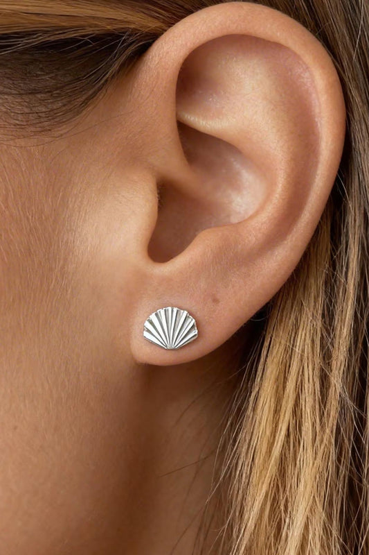 sterling-silver-sea-shell-studs-wedding-model