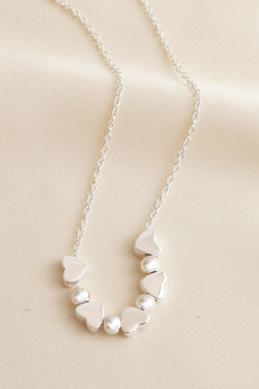 sterling-silver-five-love-heart-beaded-necklace-bridesmaid-closeup