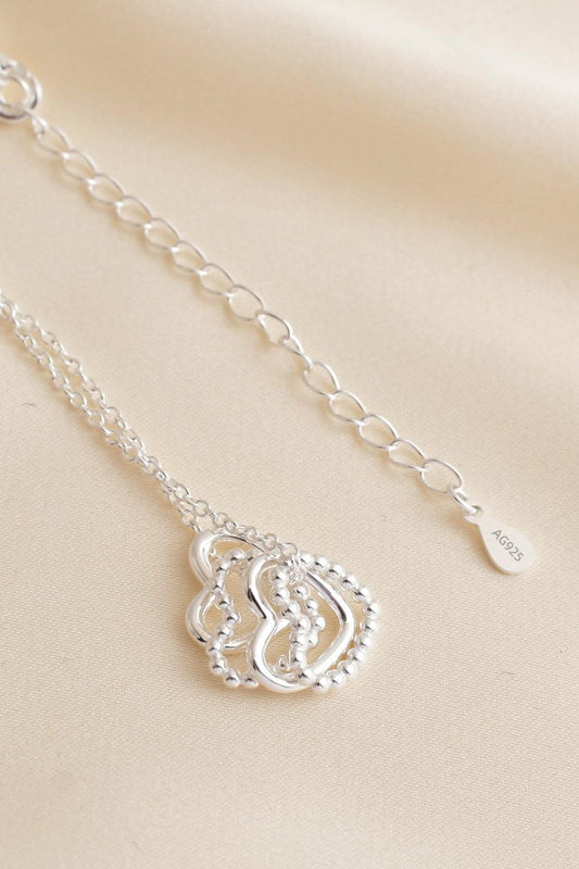 sterling-silver-four-love-hearts-necklace-closeup