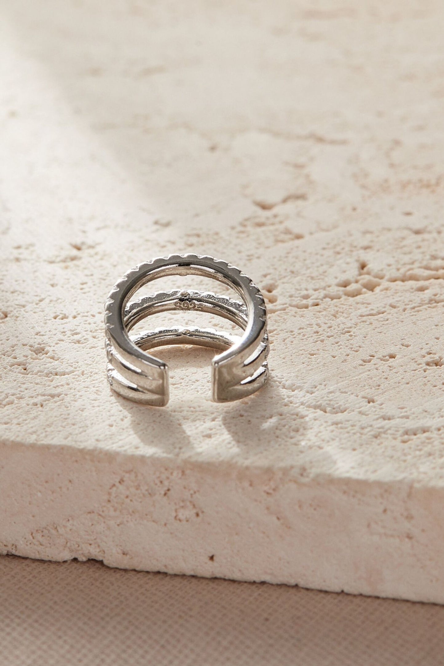 sterling-silver-cz-triple-hoop-ear-cuff-in-silver-single-back