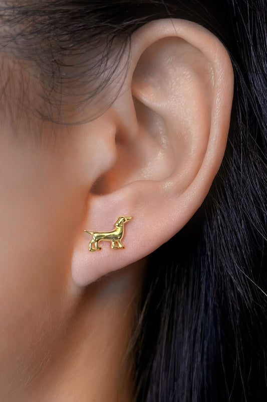 sterling-silver-sausage-dog-studs-in-gold-model