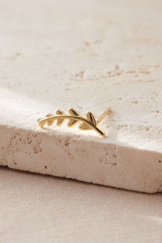 sterling-silver-mismatched-leaf-studs-in-gold-large-stud