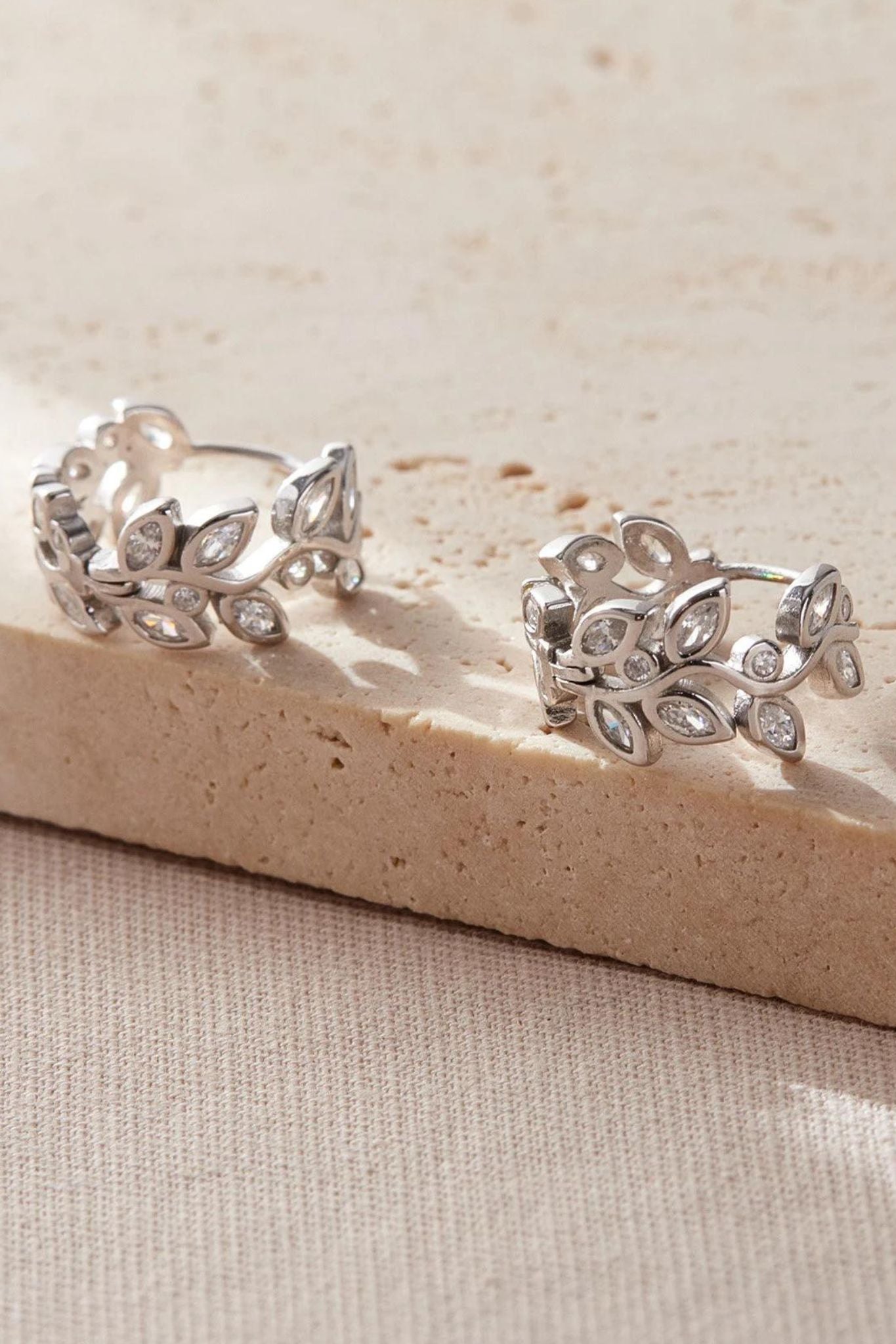 sterling-silver-cz-olive-leaf-hoops-in-silver