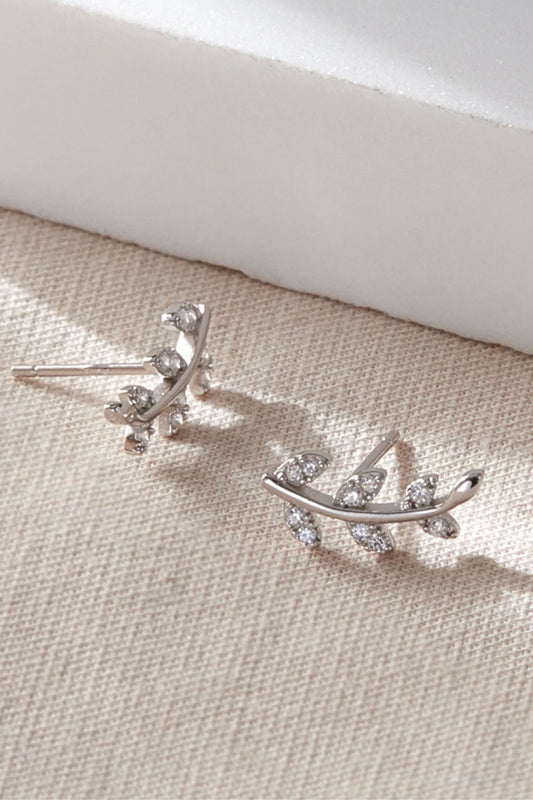 sterling-silver-cz-sparkly-leaf-studs-in-silver-closeup