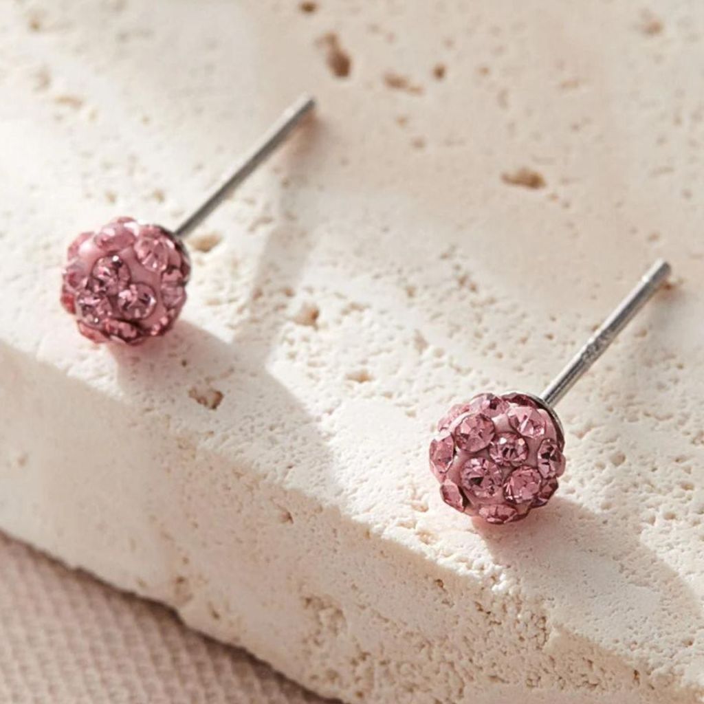 Pink Stone Earrings
