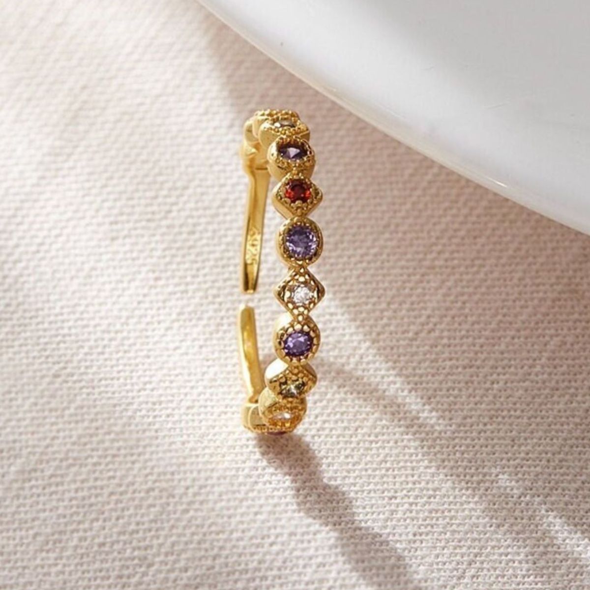 Multicoloured Stone Rings