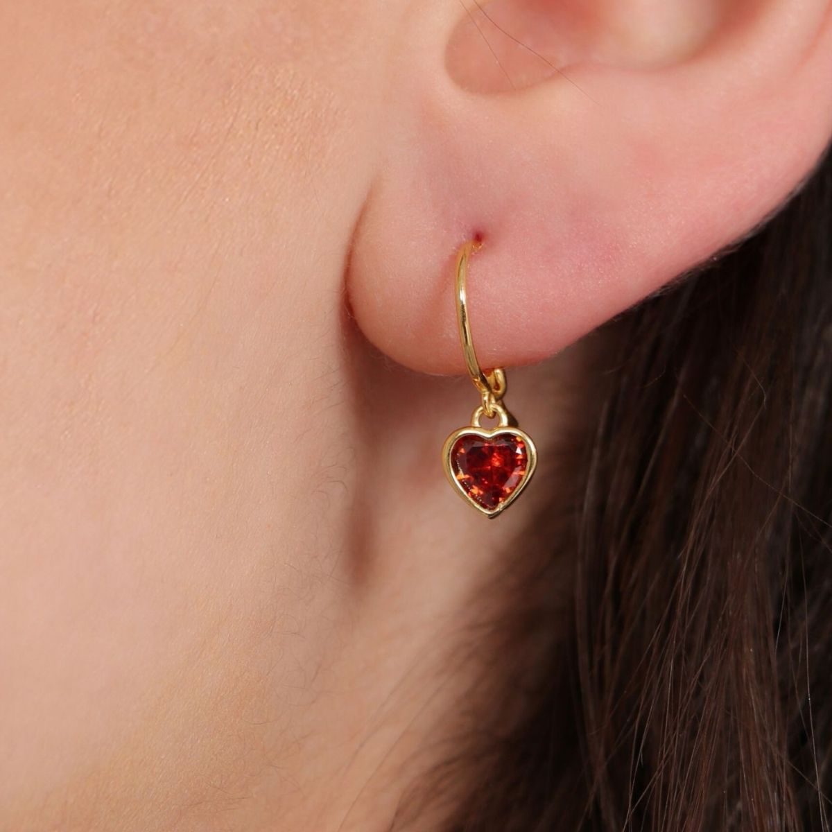 Red Stone Earrings