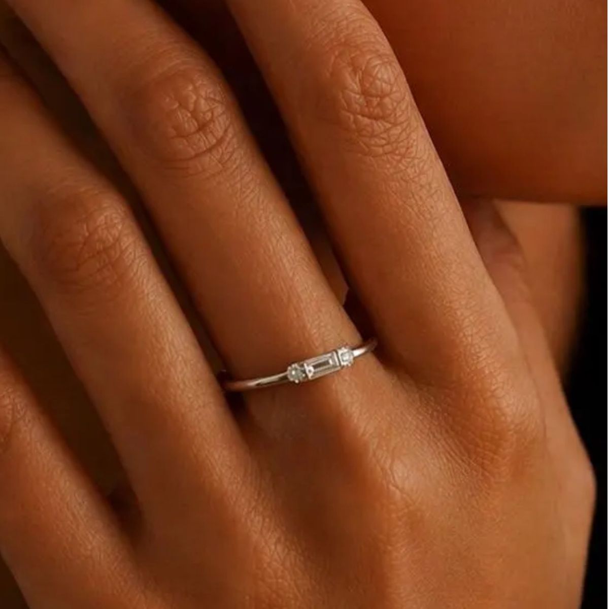 White Stone Rings