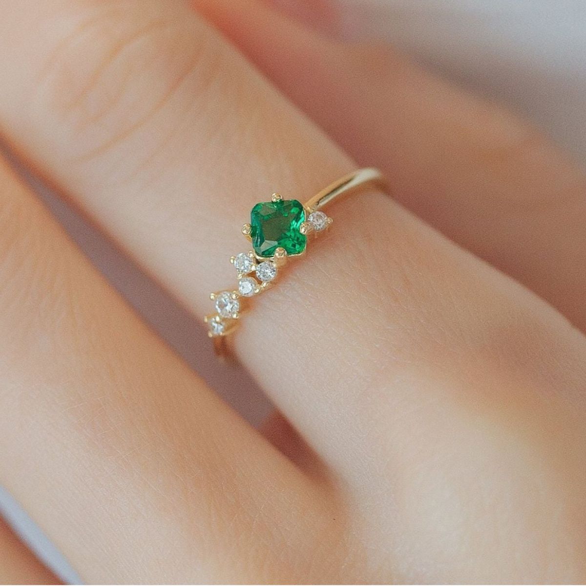 Green Stone Rings