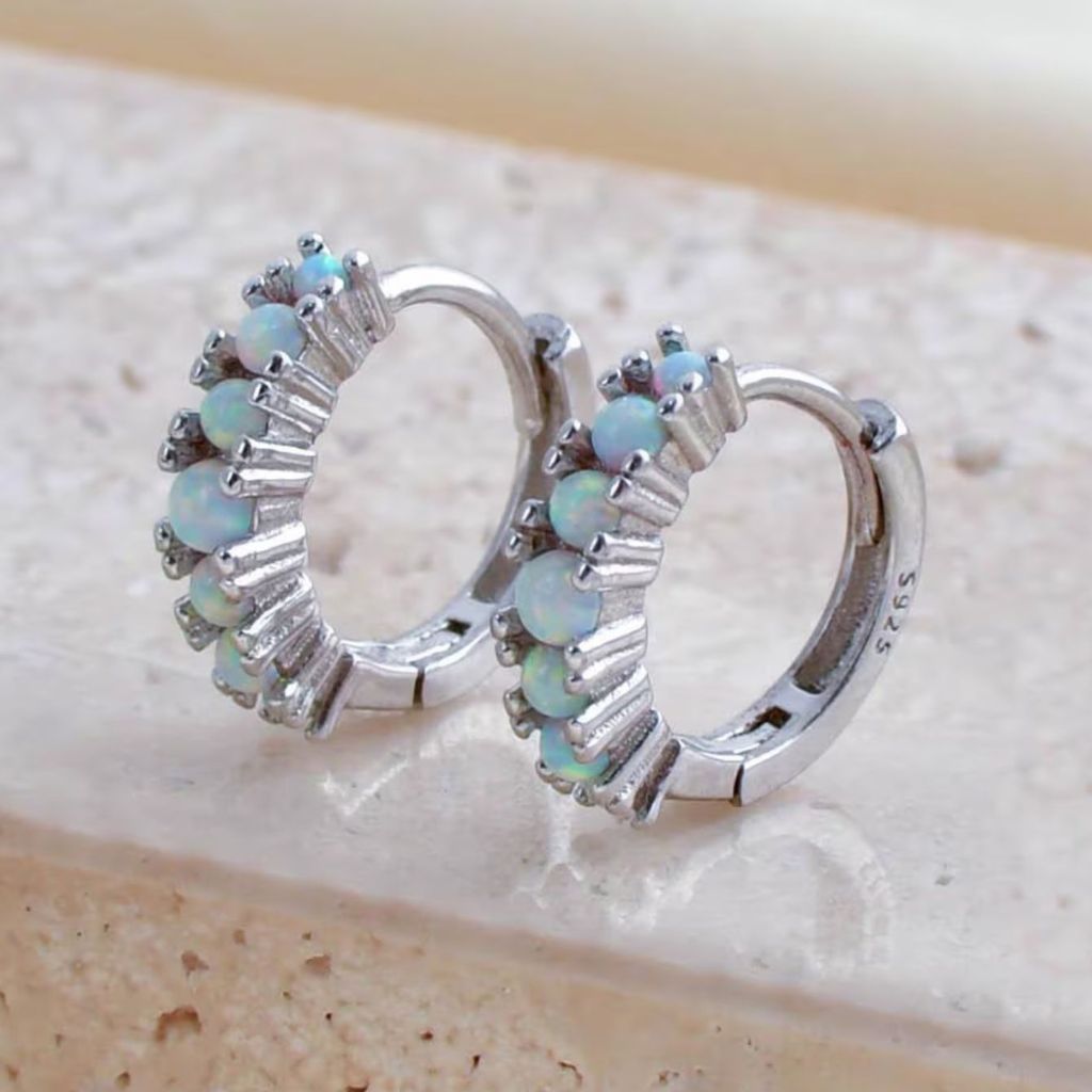 Gemstone Hoops