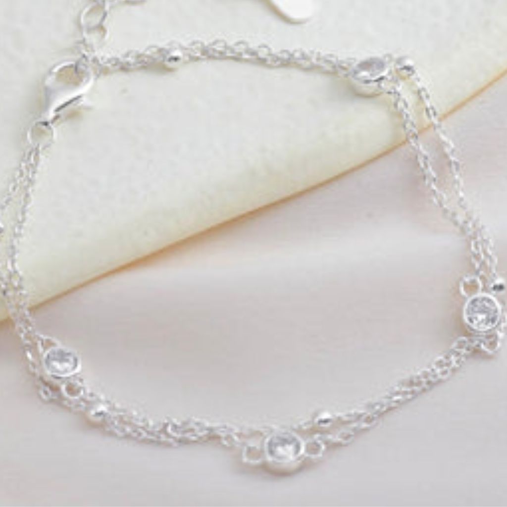 White Stone Bracelets