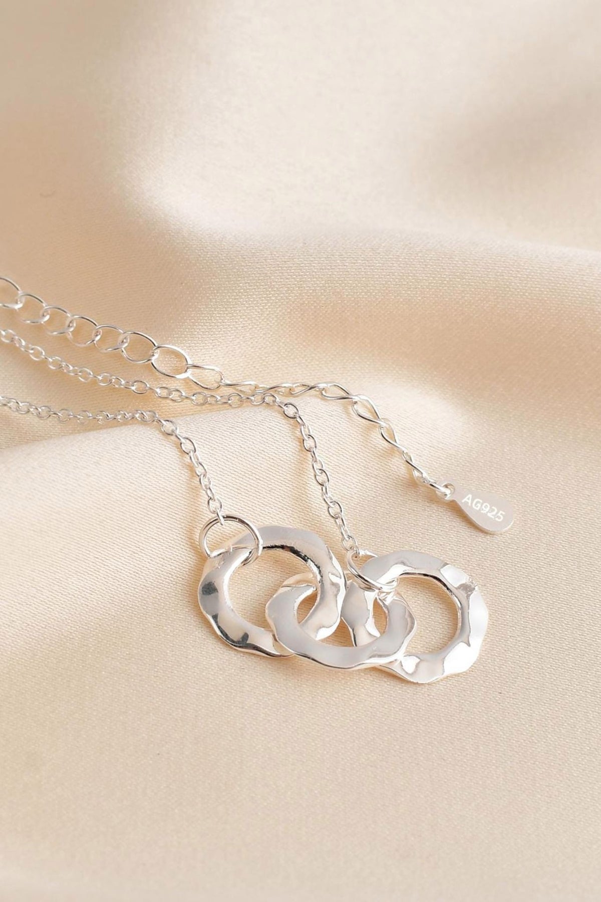 sterling-silver-hammered-triple-ring-necklace