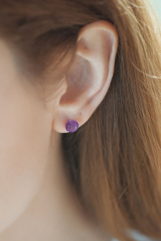 sterling-silver-amethyst-rose-studs-model