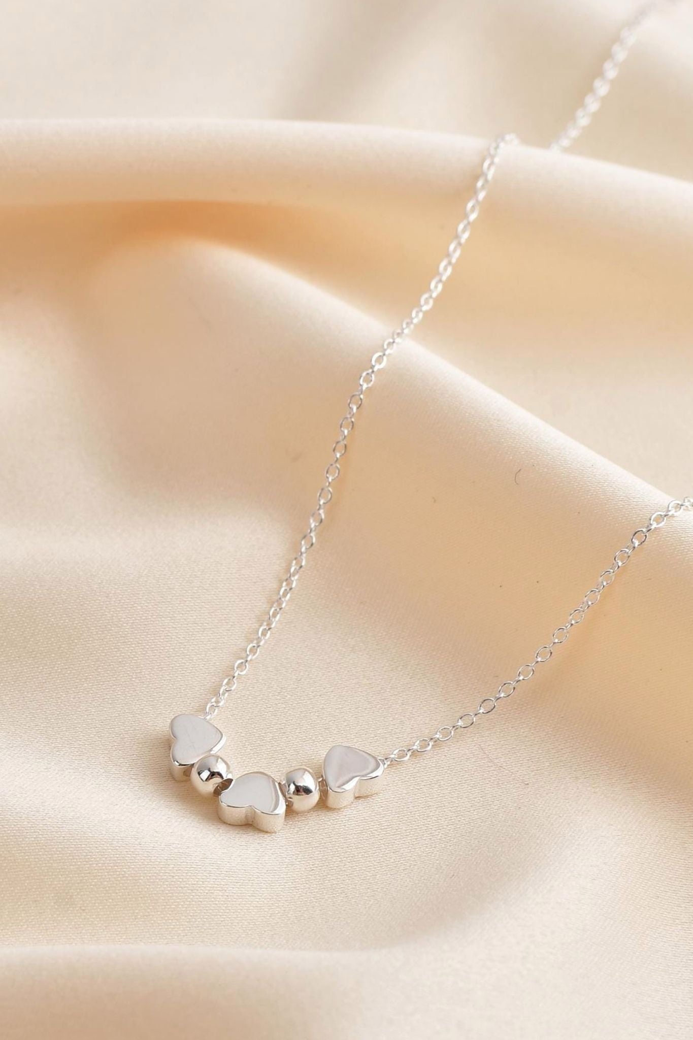 sterling-silver-triple-love-heart-beaded-necklace