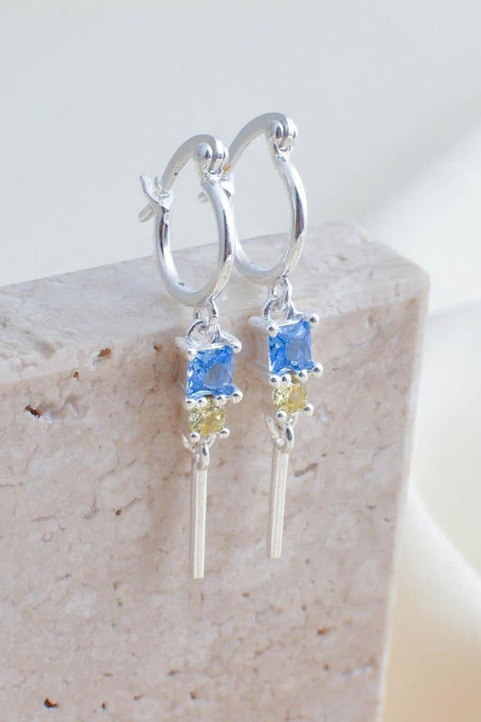 sterling-silver-cz-blue-yellow-drop-earrings