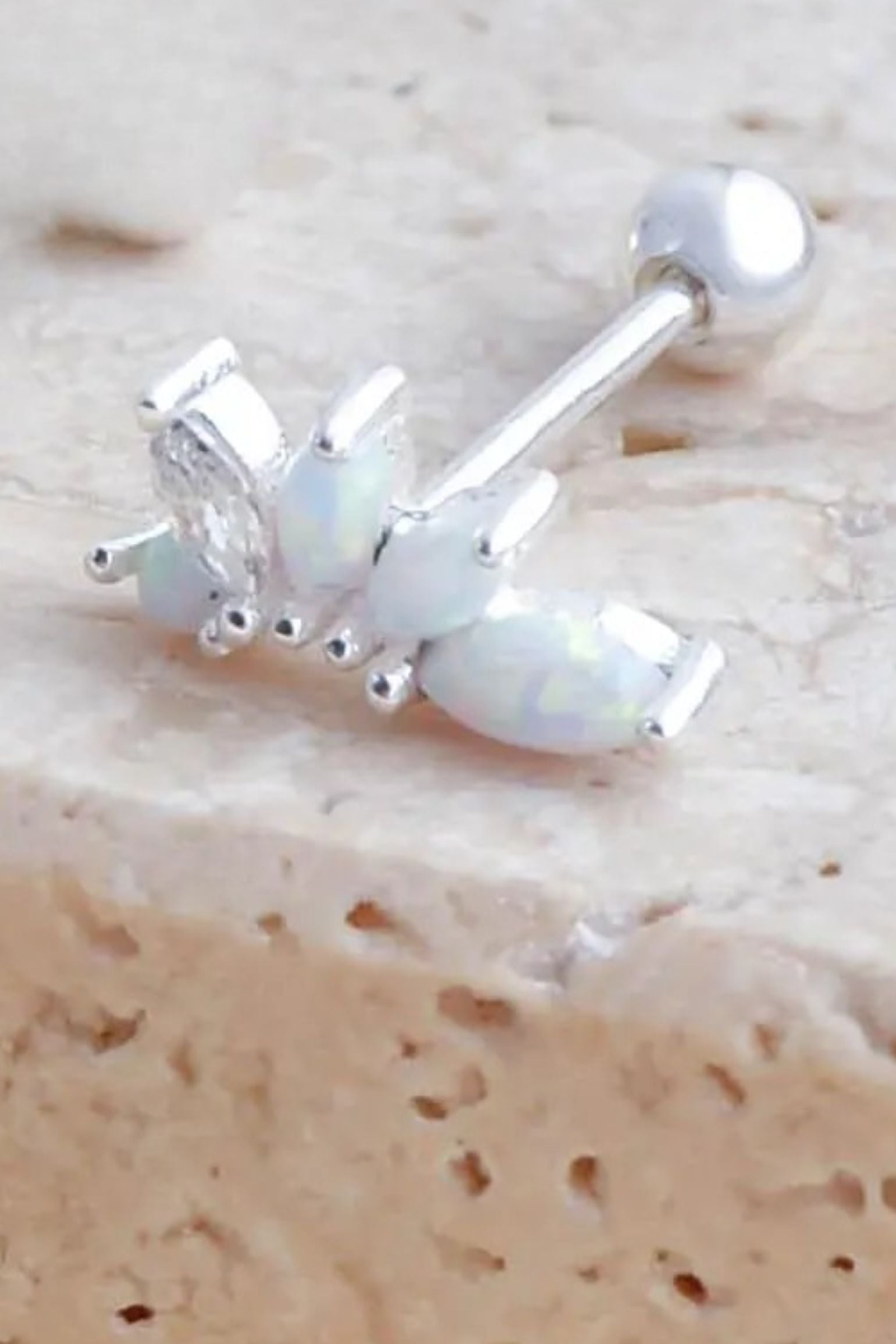 sterling-silver-marquis-cluster-opal-cartilage-stud-single
