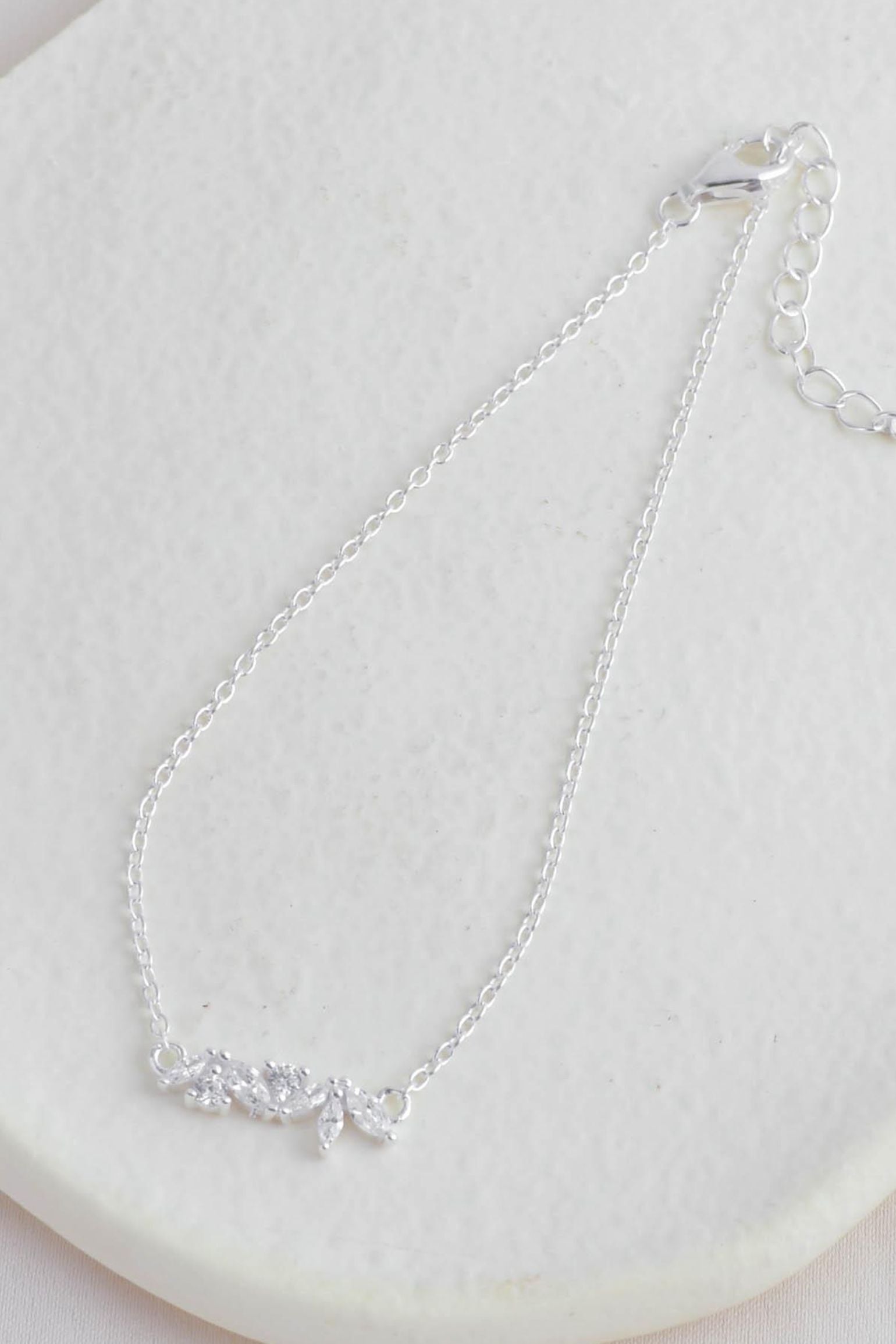 sterling-silver-cz-leaf-cluster-bracelet