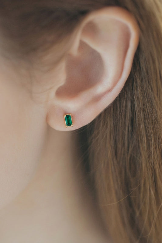sterling-silver-cz-baguette-studs-in-gold-green-model