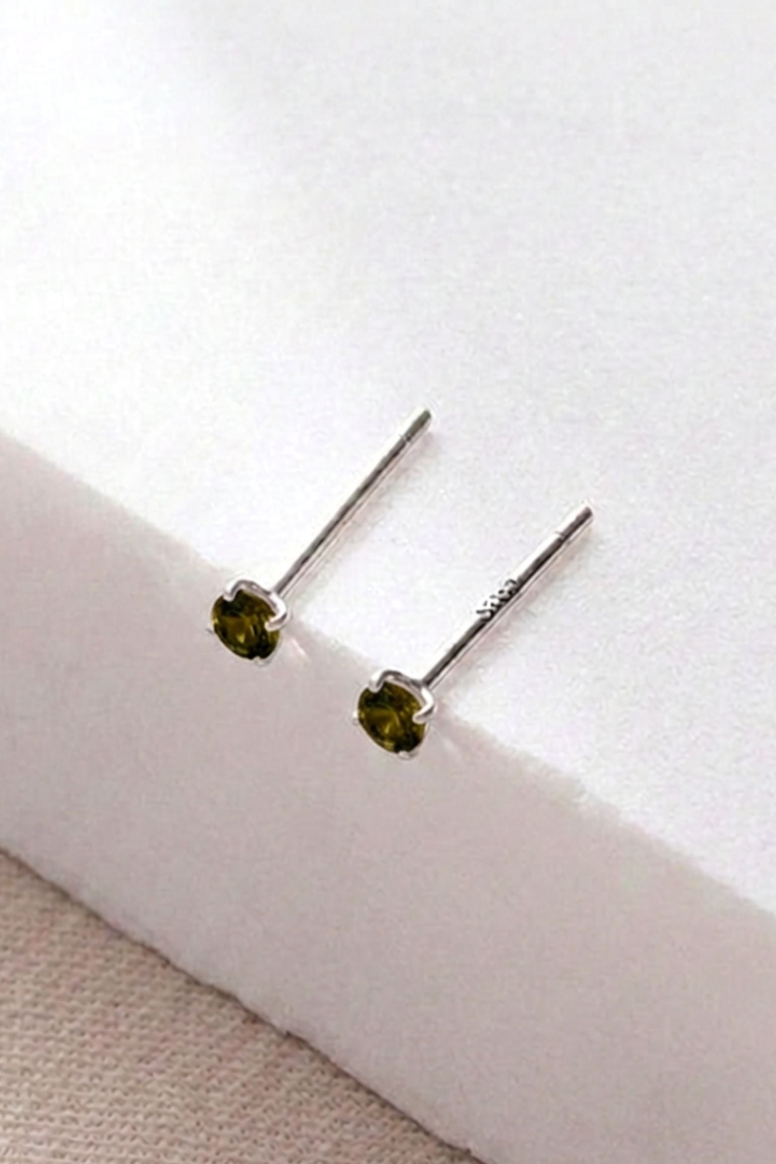 sterling-silver-cz-2-5mm-studs-in-silver-olive-green