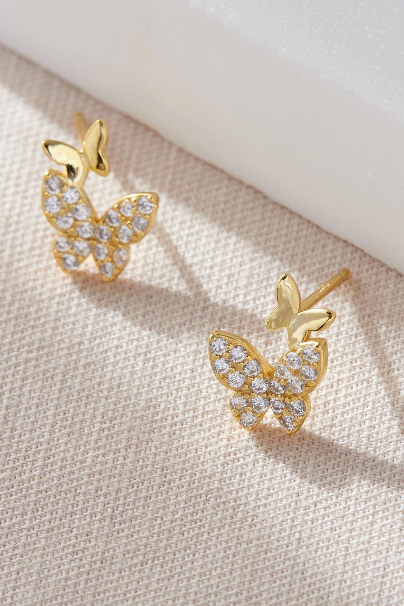 sterling-silver-sparkly-butterfly-studs-in-gold