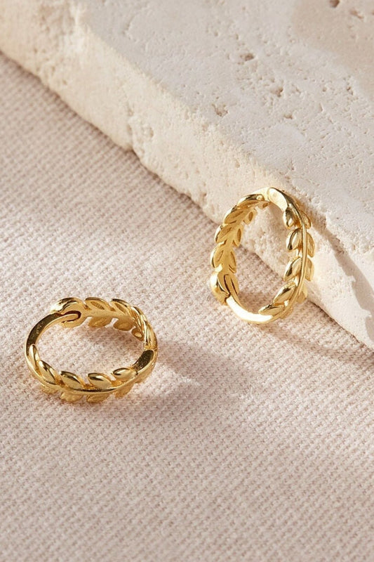 sterling-silver-olive-leaf-huggie-hoops-in-gold