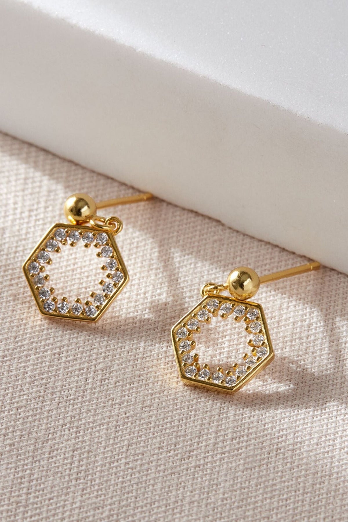 sterling-silver-hexagonal-drop-earrings-in-gold