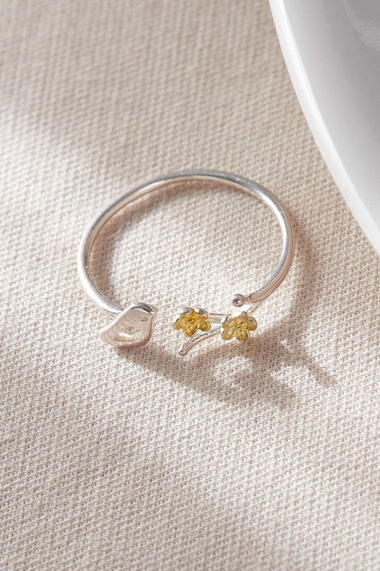 sterling-silver-floral-bird-adjustable-ring-open-band