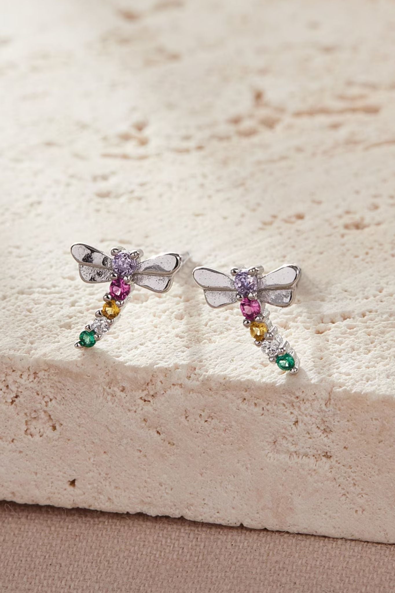sterling-silver-colourful-cz-dragonfly-stud-earrings
