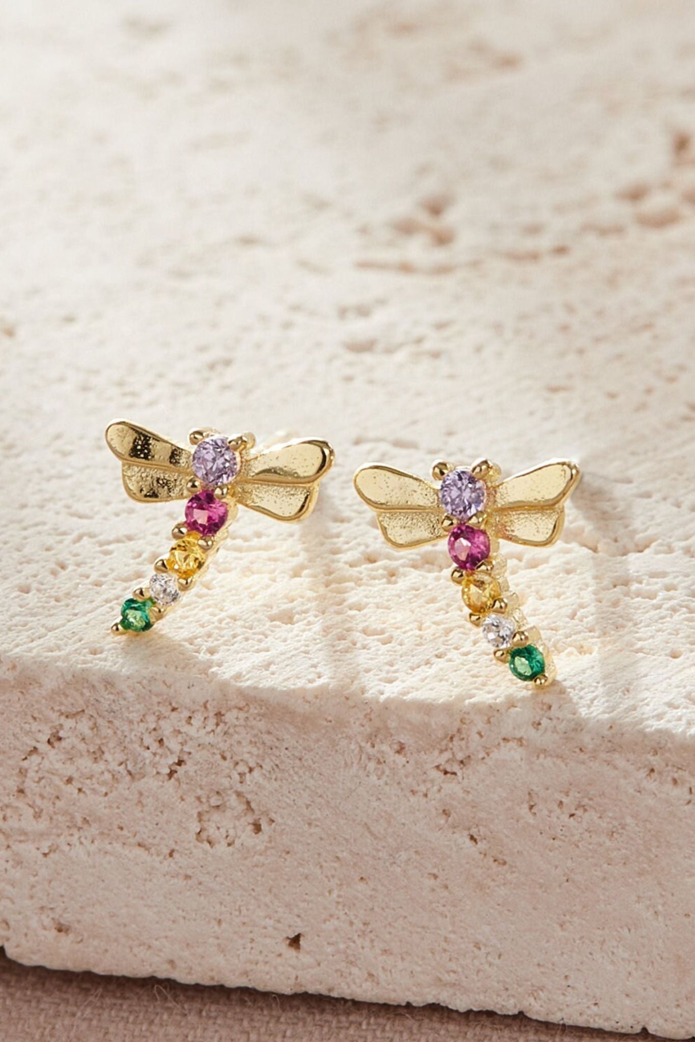 sterling-silver-colourful-cz-dragonfly-stud-earrings-gold-plated