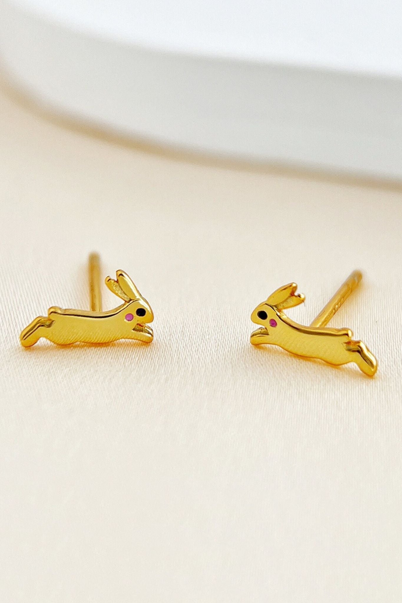 sterling-silver-rabbit-studs-in-gold
