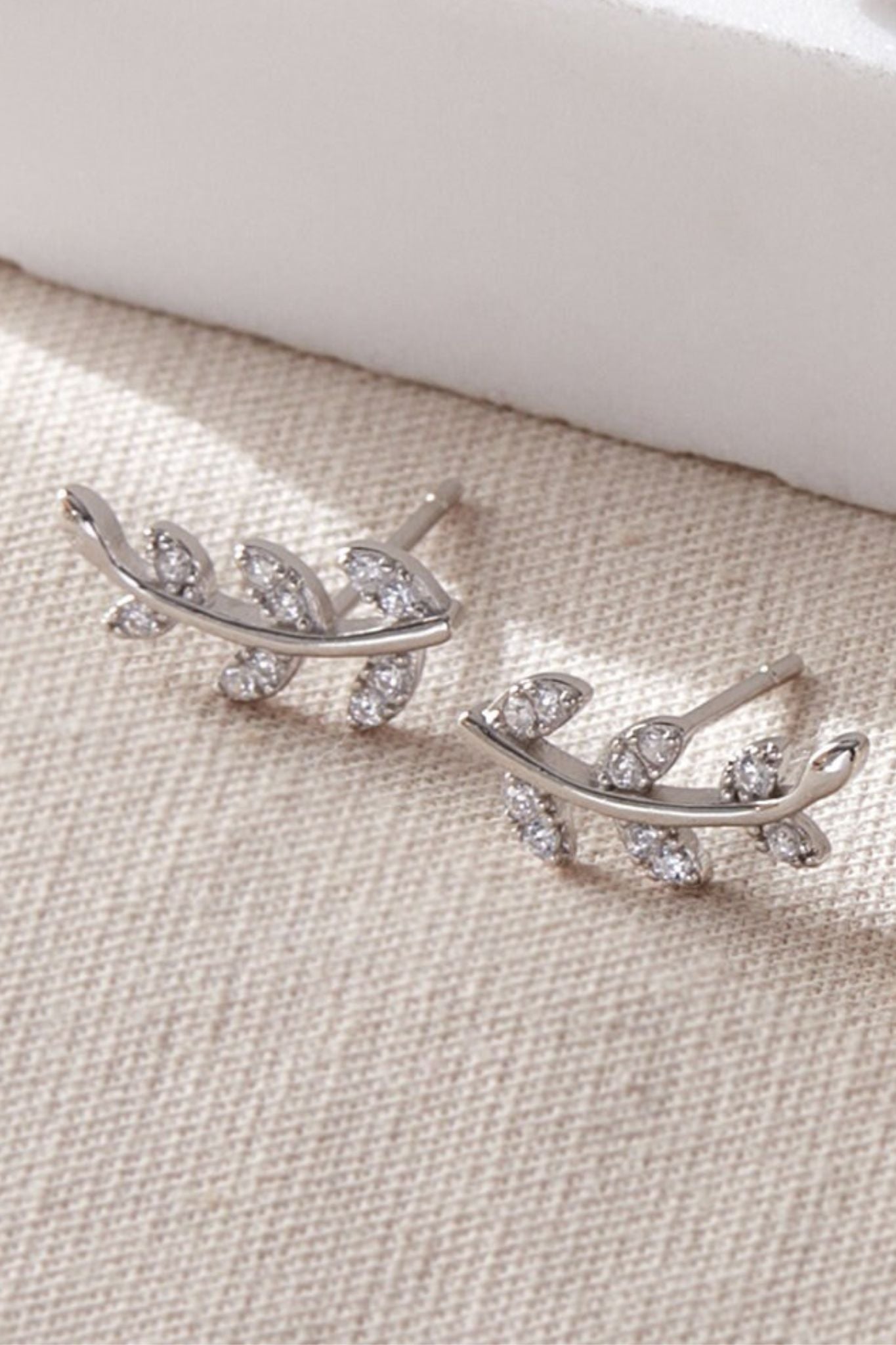 sterling-silver-cz-sparkly-leaf-studs-in-silver