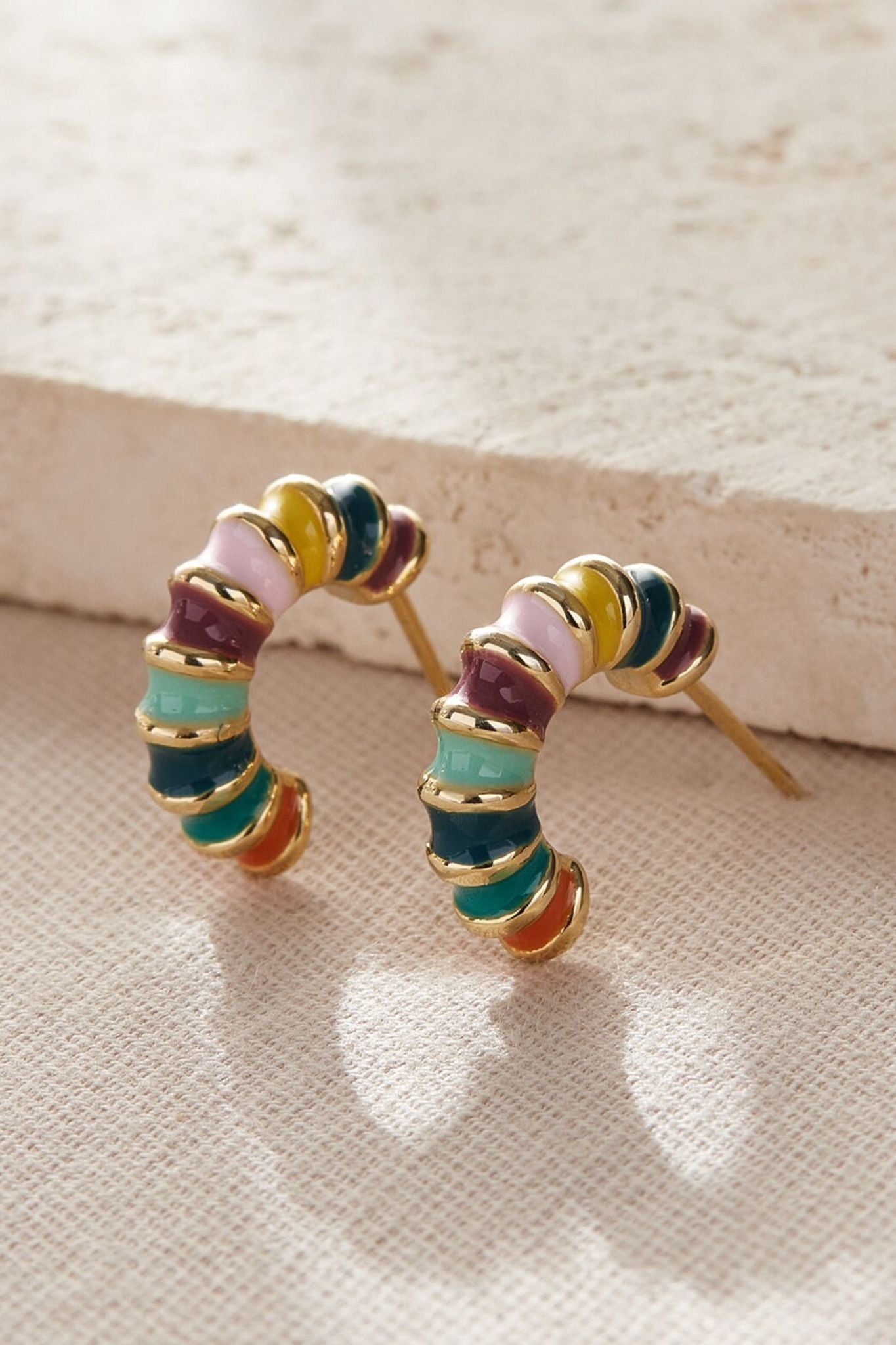 rainbow-enamel-half-hoop-earrings