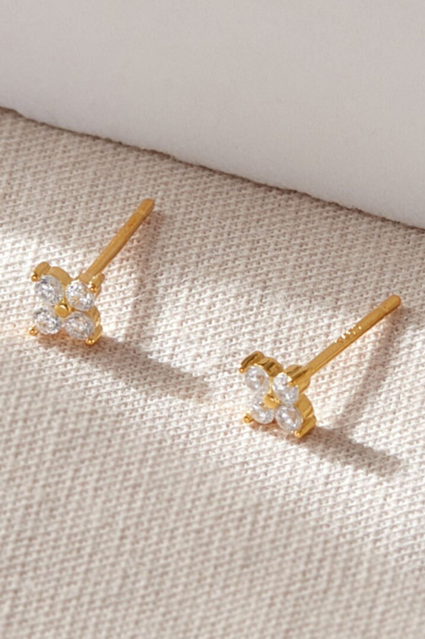 sterling-silver-cz-clover-studs-in-gold