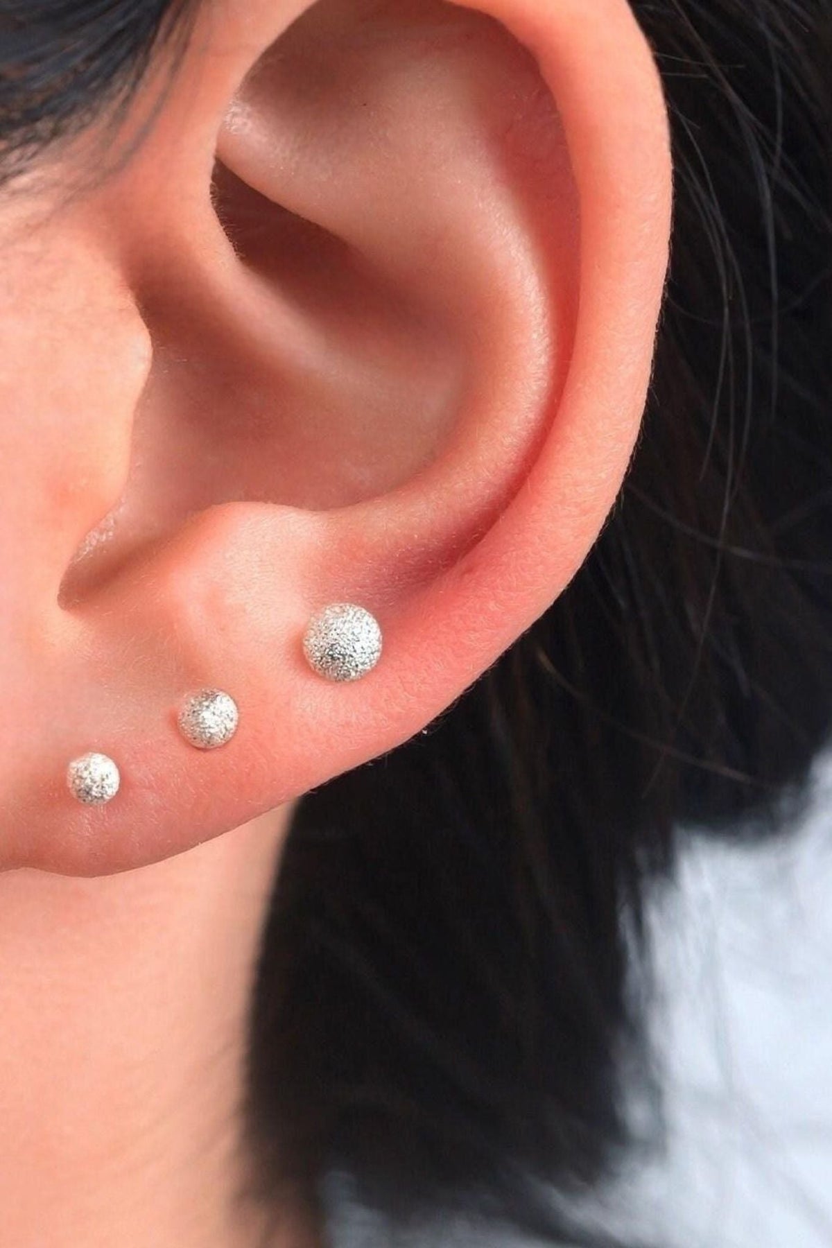 sterling-silver-frosted-ball-studs-various-sizes-model