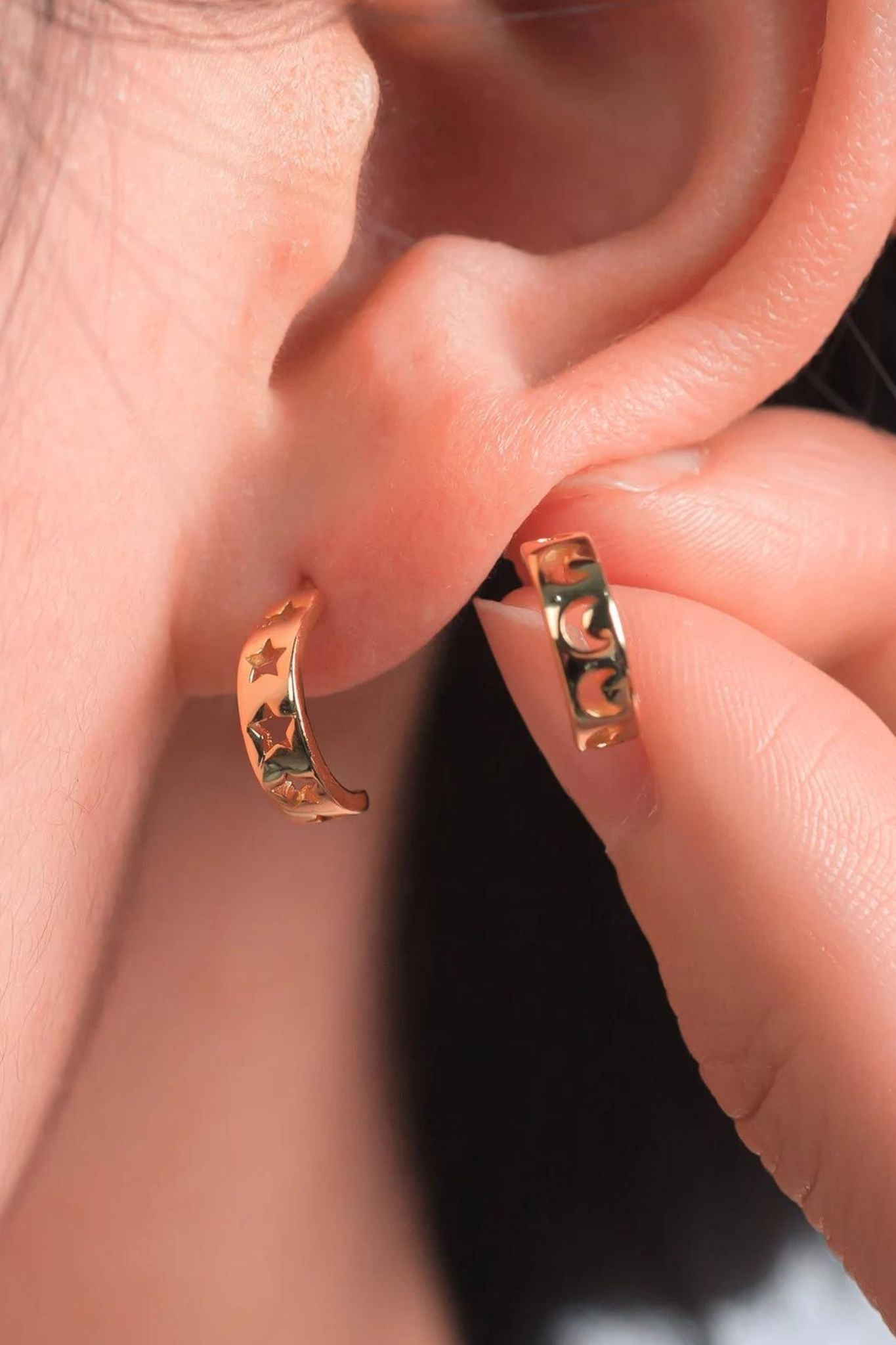 sterling-silver-mismatched-star-moon-half-hoops-in-gold-model