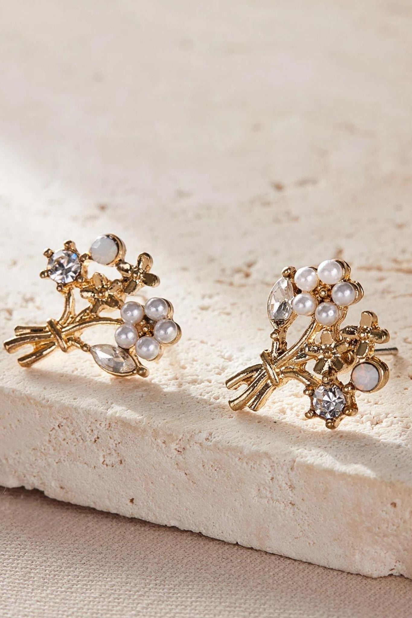floral-bouquet-pearl-studs