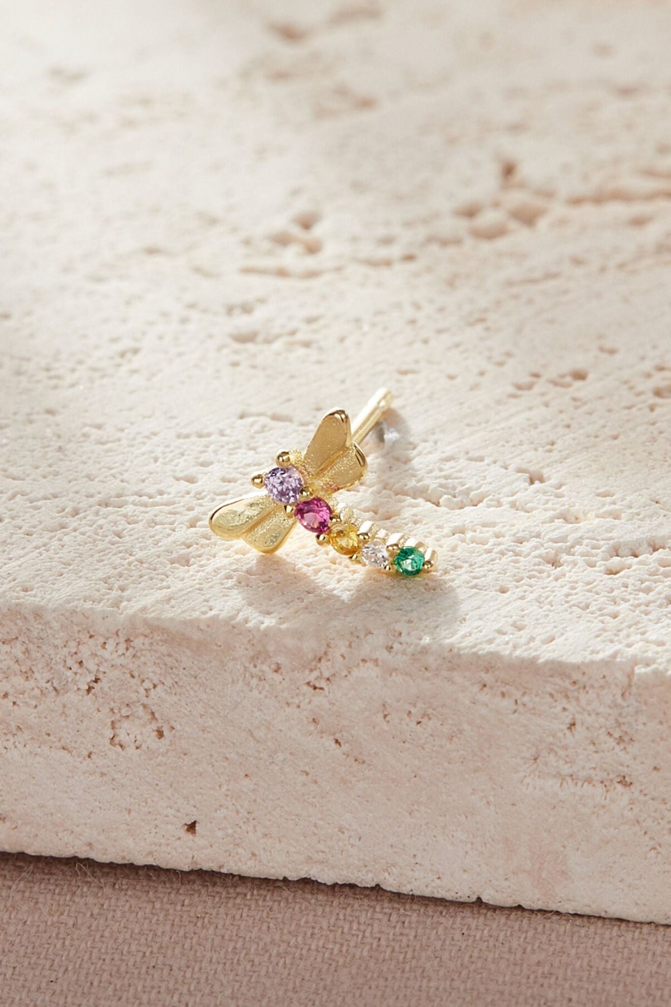 sterling-silver-colourful-cz-dragonfly-studs-in-gold-closeup