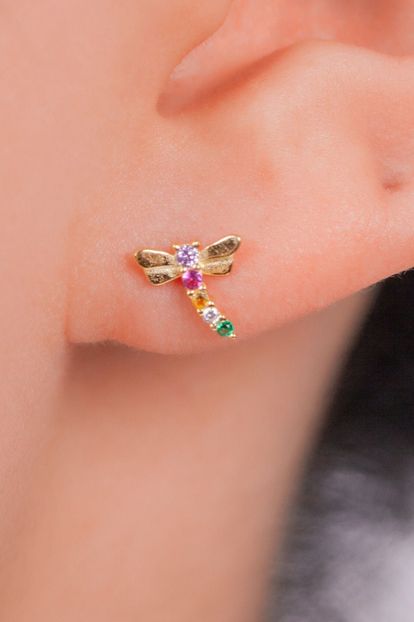 sterling-silver-colourful-cz-dragonfly-studs-in-gold-model