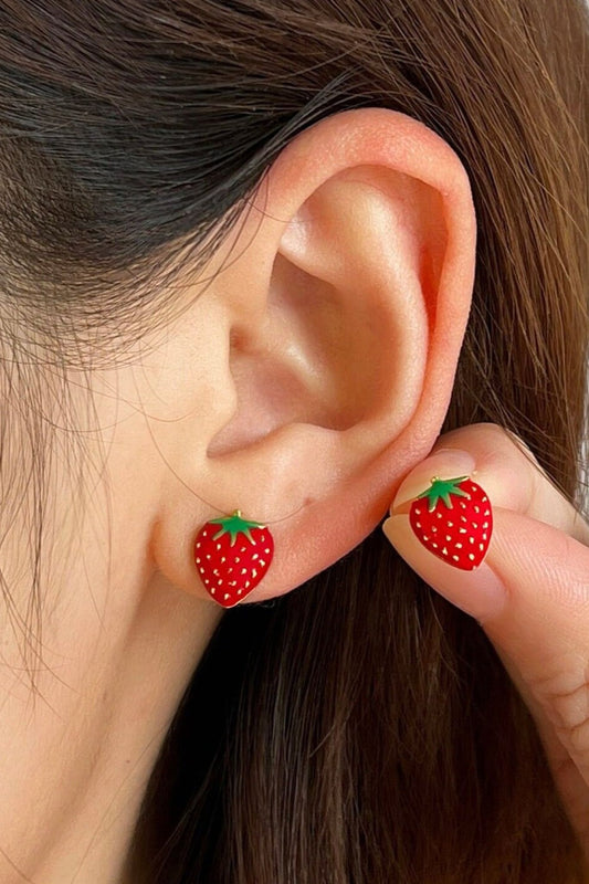 sterling-silver-strawberry-studs-in-gold-model