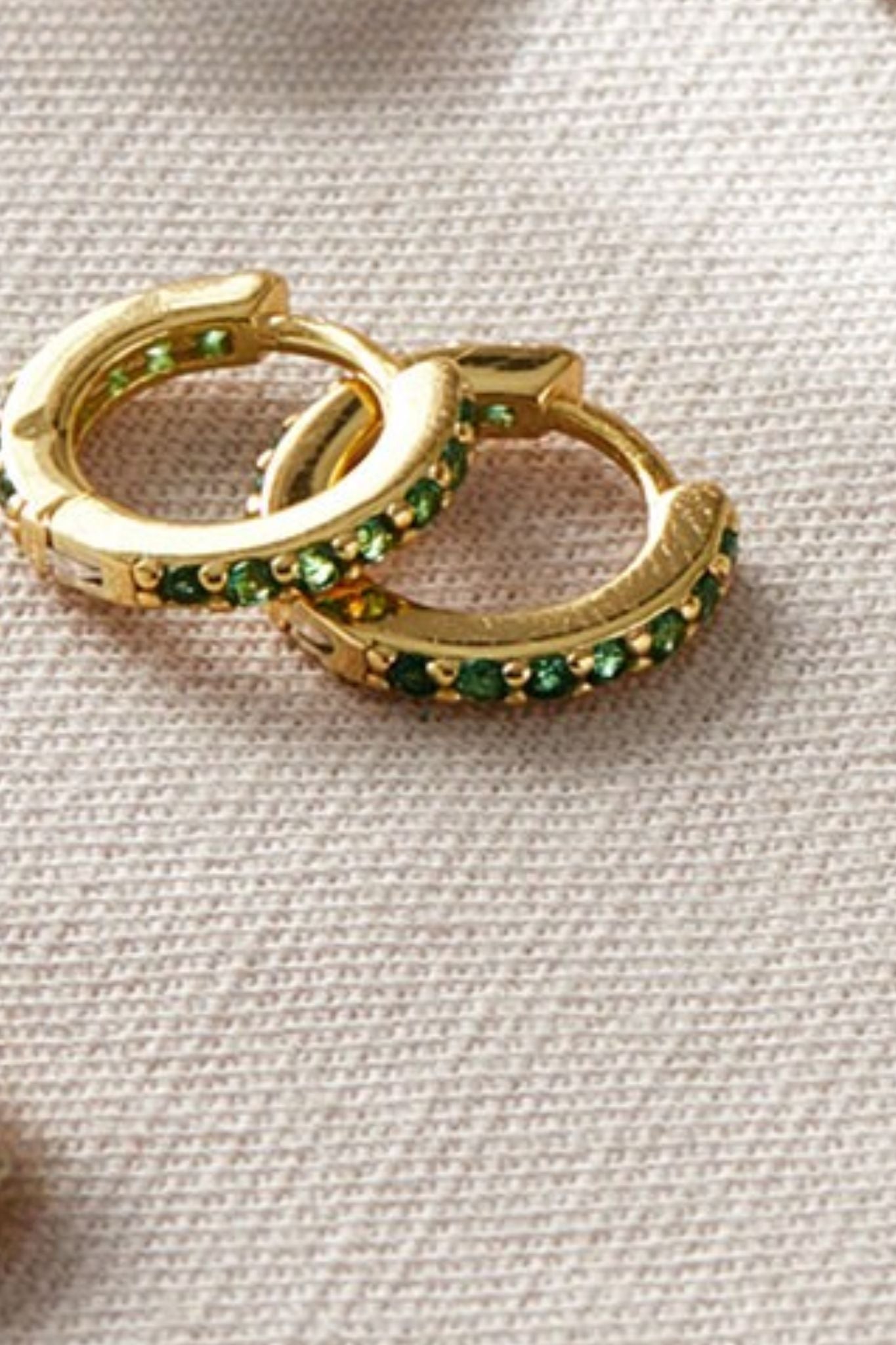sterling-silver-cz-huggie-hoops-in-gold-green