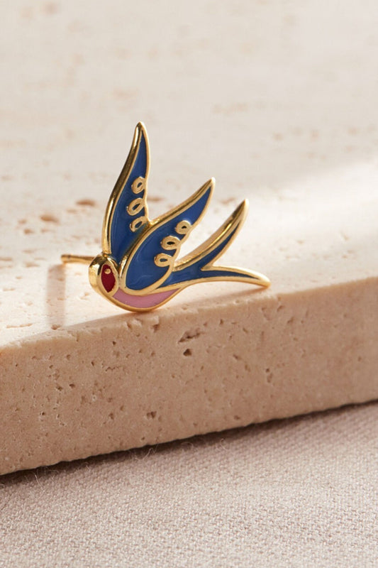 sterling-silver-blue-swallow-studs-in-gold-closeup